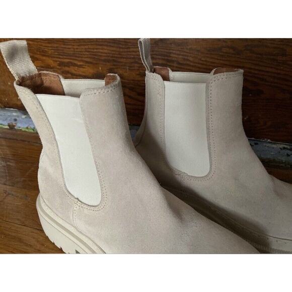Anthropologie: SHOE THE BEAR Cream Leather 'Iona' Chelsea Boots sz 39 (sz 8 US) - Picture 7 of 12